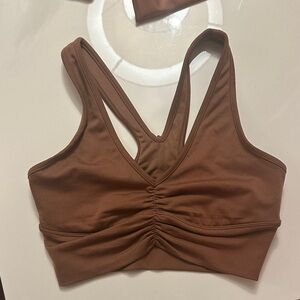 ALO Yoga Wild Thing Airbrush Sports Bra in Rust